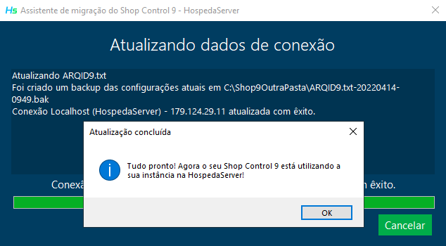 atualização concluída
